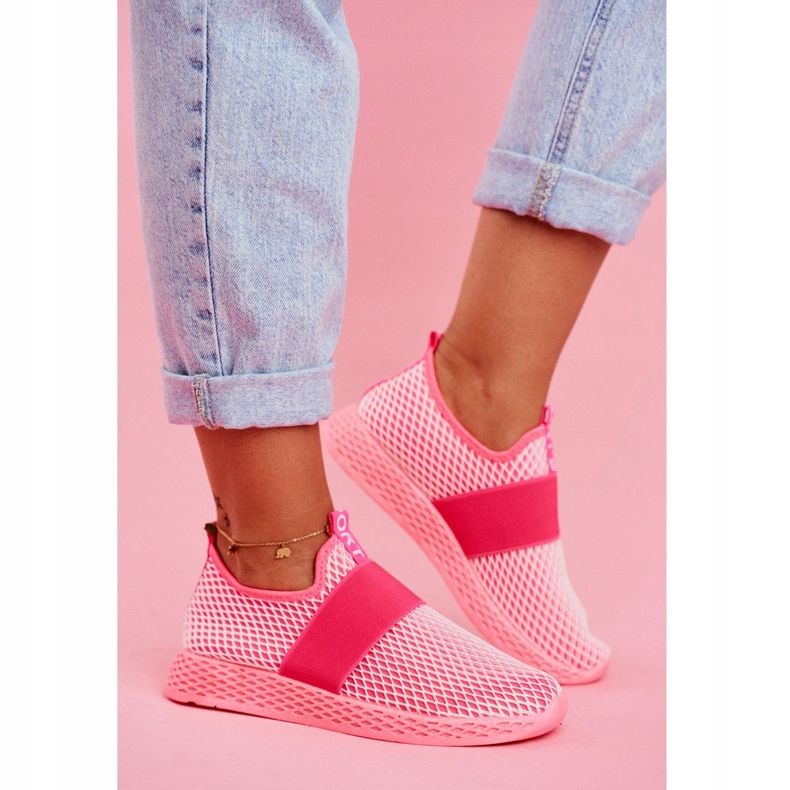 PS1 Scarpe Sportive Slip-on Donna Rosa Neon Chiaro La Fiesta 2
