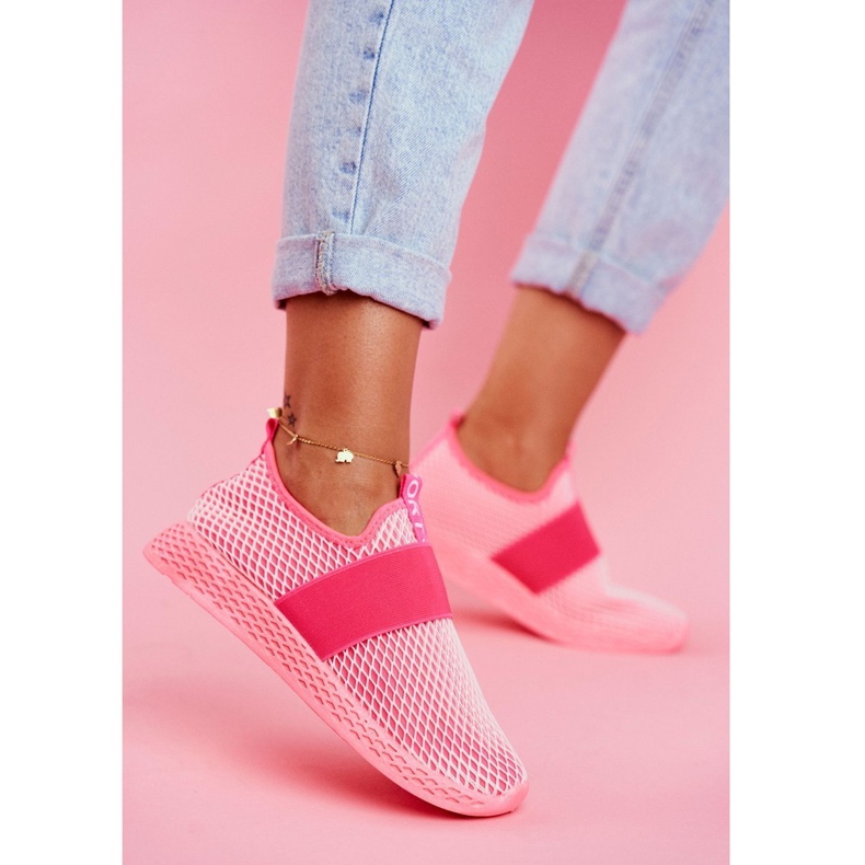 PS1 Scarpe Sportive Slip-on Donna Rosa Neon Chiaro La Fiesta 1