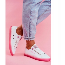 Sneakers Donna Cross Jeans Bianco Rosa FF2R4075C bianca 2