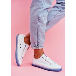Sneakers Donna Cross Jeans Bianco Blu FF2R4077C 2