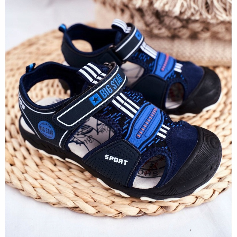 Sandali Per Bambini Big Star Con Velcro Blu Navy FF374211 1