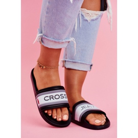 Pantofole da donna Cross Jeans Nere FF2R4159C bianco nero 2