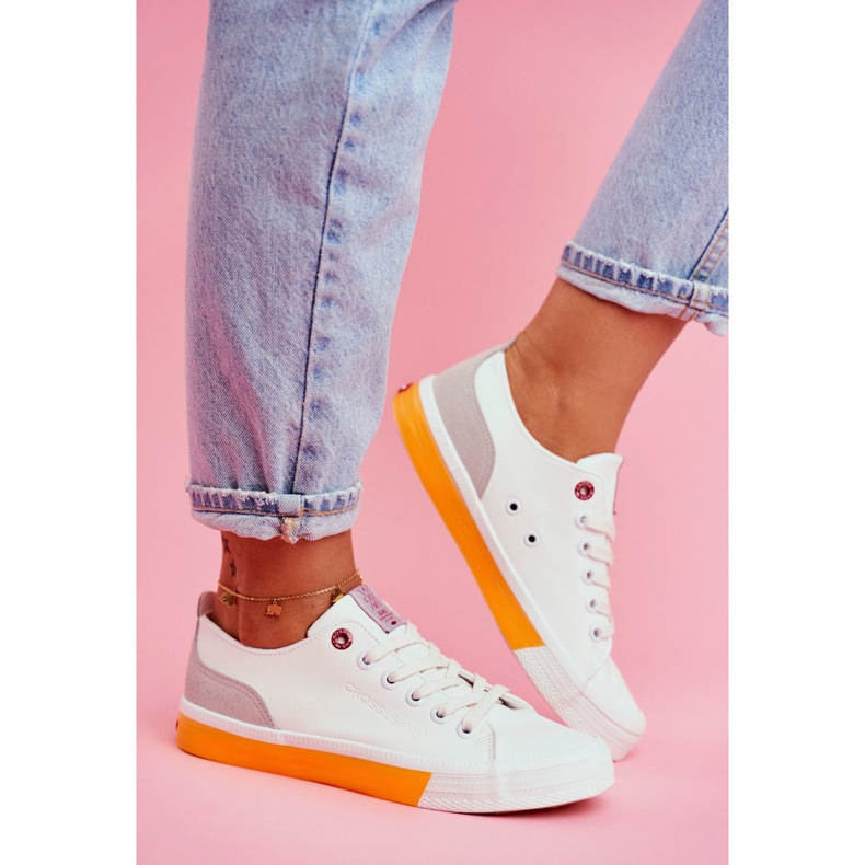 Sneakers Donna Cross Jeans Bianco Arancio FF2R4043C arancia 2