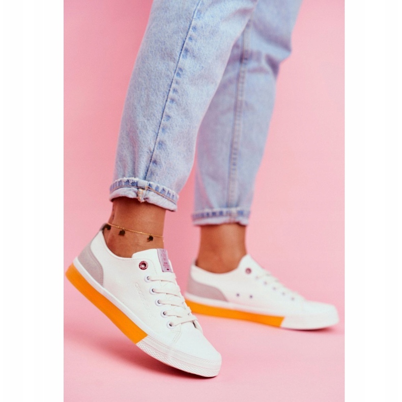 Sneakers Donna Cross Jeans Bianco Arancio FF2R4043C bianca arancia 1