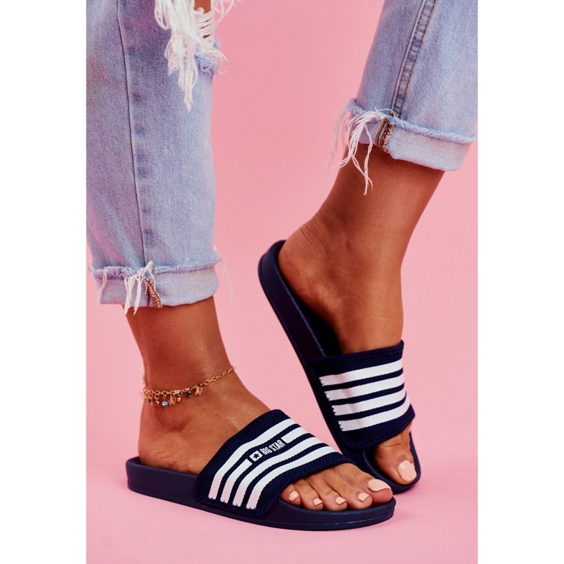 Pantofole da donna Big Star Navy Blue FF274A356 1