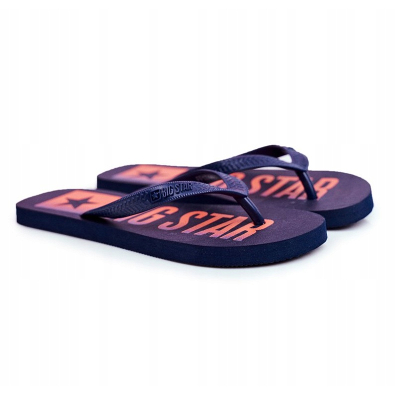 Pantofole da uomo Infradito Big Star Navy Blue FF274A468 1