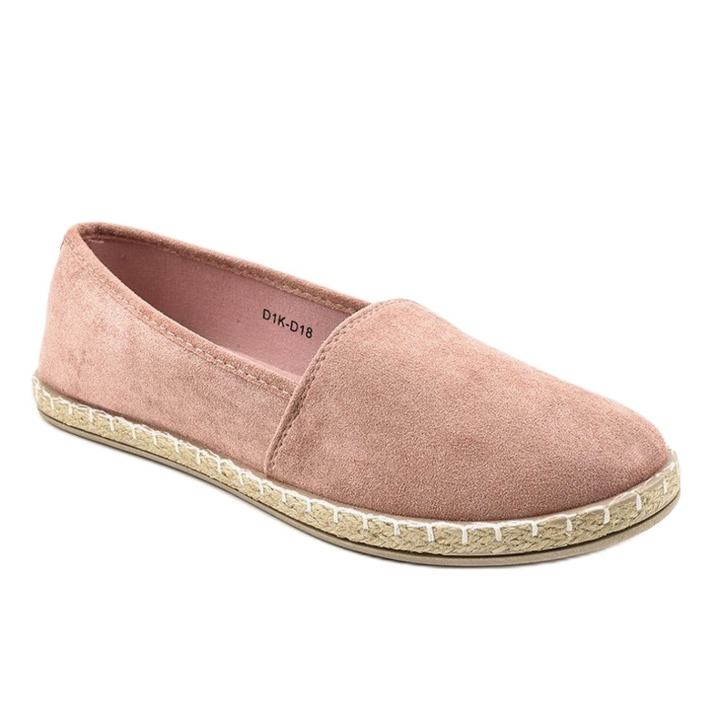 Espadrillas slip-on rosa D1K-D18 1