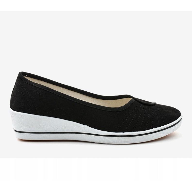 Sneakers nere, sneakers con zeppa K-1-001 nero 2