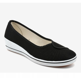 Sneakers nere, sneakers con zeppa K-1-001 nero 1