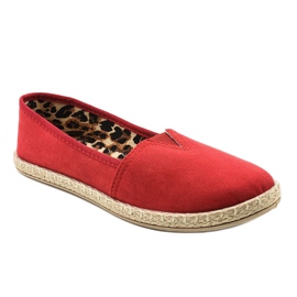 Espadrillas sottoveste rosse con stampa leopardata TL128-3 rosso 1