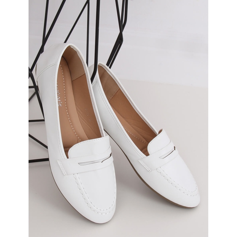 Mocassini da donna bianchi 98-29 Bianco 1