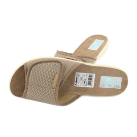 Adanex Pantofole beige con alette in velcro 24840 3