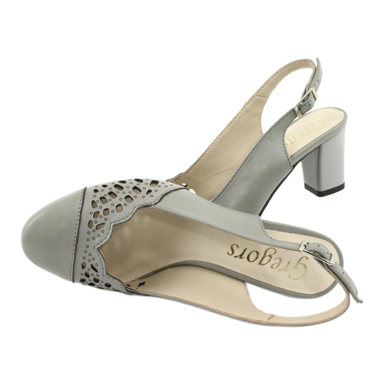 Sandali traforati da donna Gregors 771 grigio 4
