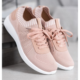 SHELOVET Scarpe sportive in polvere rosa 2