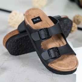 SHELOVET Pantofole nere sulla piattaforma nero 2