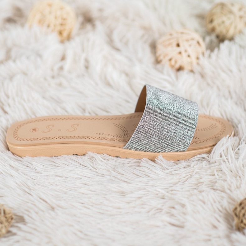 Small Swan Pantofole Con Glitter multicolore grigio 1
