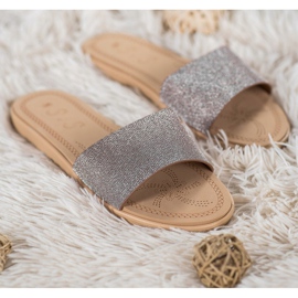 Small Swan Pantofole Con Glitter multicolore grigio giallo 1