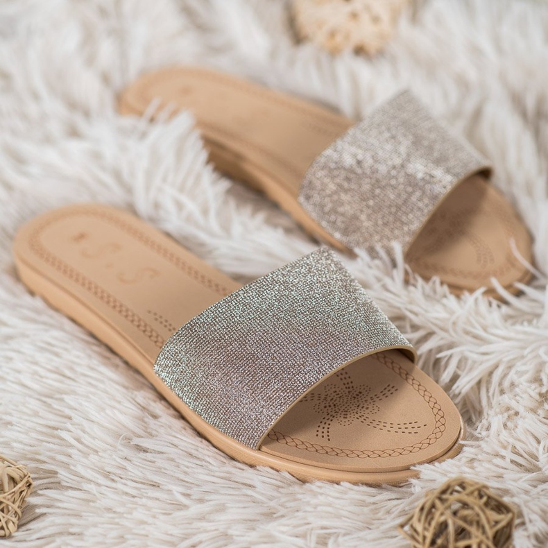 Small Swan Pantofole Con Glitter multicolore giallo 1