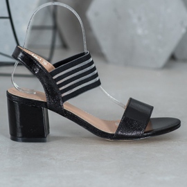 Small Swan Sandali Slip On lucidi nero 2