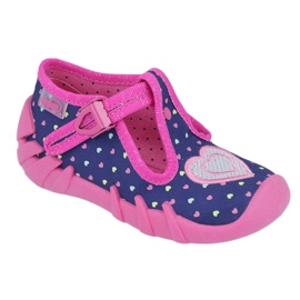 Scarpe per bambini Befado 110P362 blu navy rosa 1
