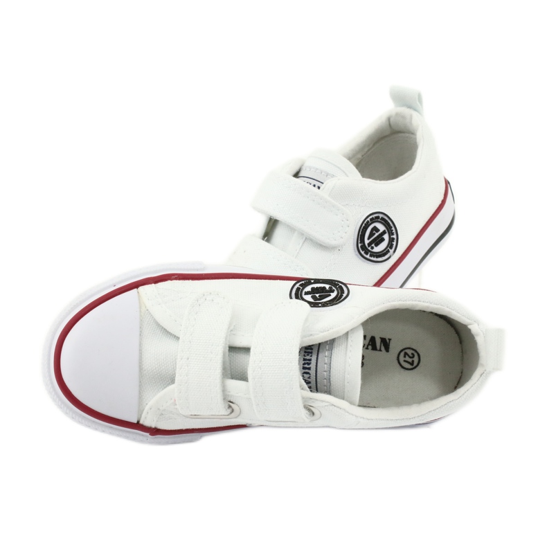 American Club Sneakers bianche con velcro American LH41 bianca 4