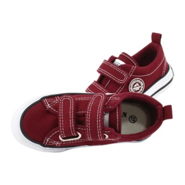 American Club Sneaker in velcro Burgundy American LH39 rosso 4