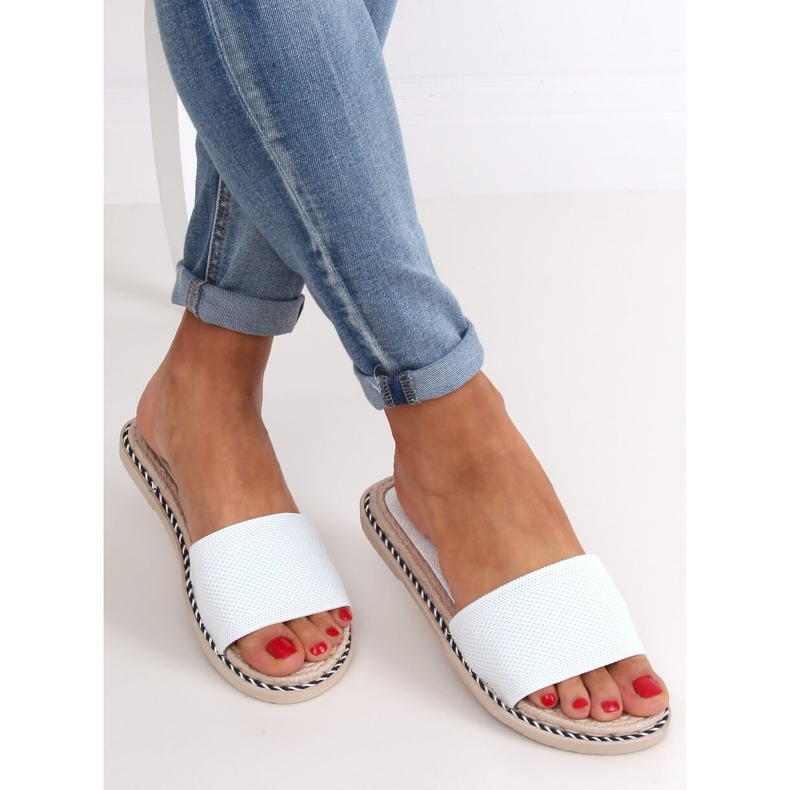 Pantofole da donna bianche 35-185 Bianco bianca 1