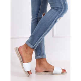 Pantofole da donna bianche 35-185 Bianco 2