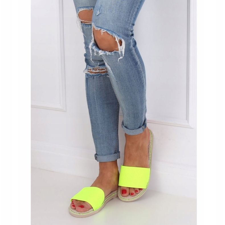 Pantofole da donna neon 35-185 Verde 1