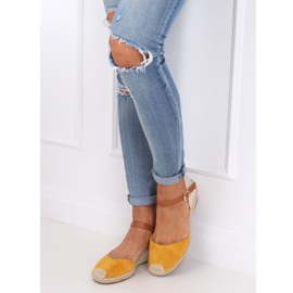 Espadrillas su zeppe miele S-820 Giallo 1
