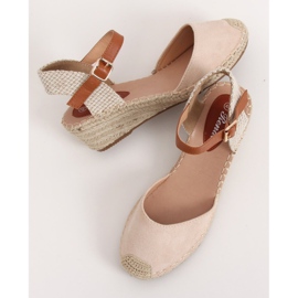 Espadrillas su zeppa beige S-820 Beige 1