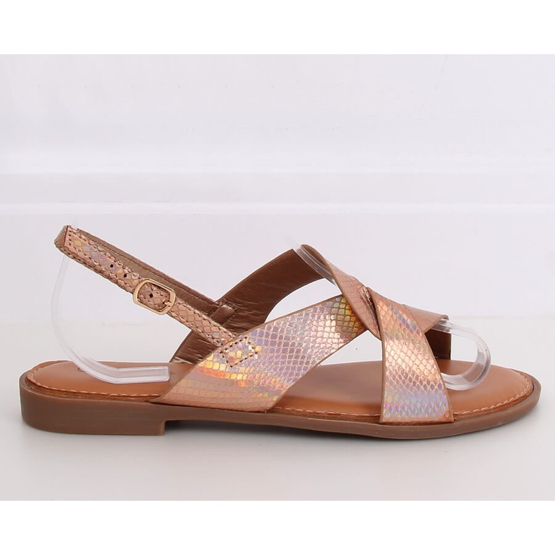 Sandali donna champagne 222-31 Champagne multicolore rosa giallo 2