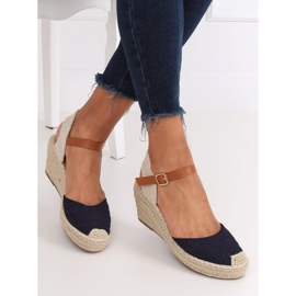 Espadrillas su zeppe, blu navy S-819 Blue 2