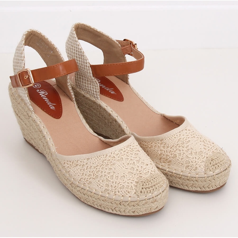 Espadrillas su zeppa beige S-819 Beige 1