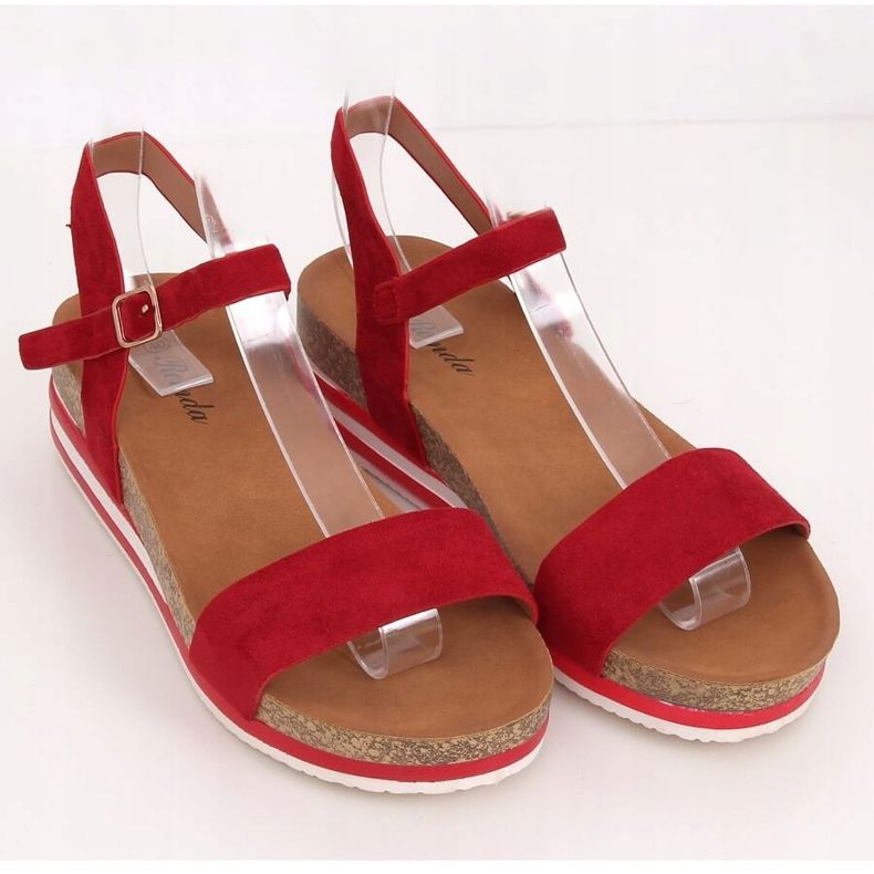 Sandali rossi da donna RD054 Red rosso 1