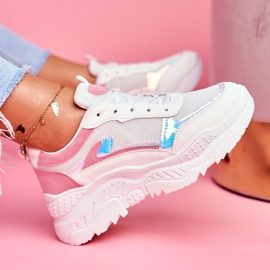 BUGO Scarpe Sportive Donna Rosa Bianche Memory bianco 1