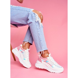 BUGO Scarpe Sportive Donna Rosa Bianche Memory bianco 2