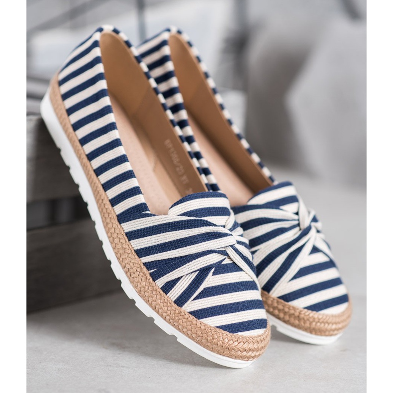 Filippo Scarpe Slip-on Con Righe bianca blu 1