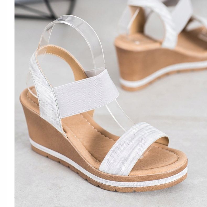 Sea Elves Sandali con zeppa alla moda grigio 1