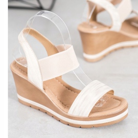 Sea Elves Sandali con zeppa alla moda marrone 1