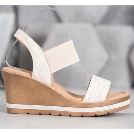 Sea Elves Sandali con zeppa alla moda marrone 2