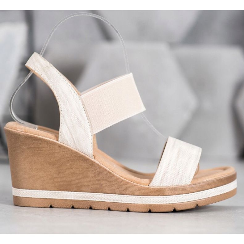 Sea Elves Sandali con zeppa alla moda marrone 2