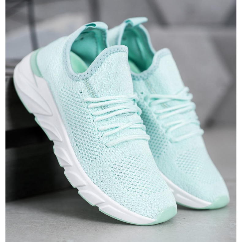 Lemax Sneakers in tessuto sulla piattaforma verde 1