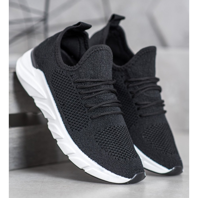 Lemax Sneakers in tessuto sulla piattaforma nero 2