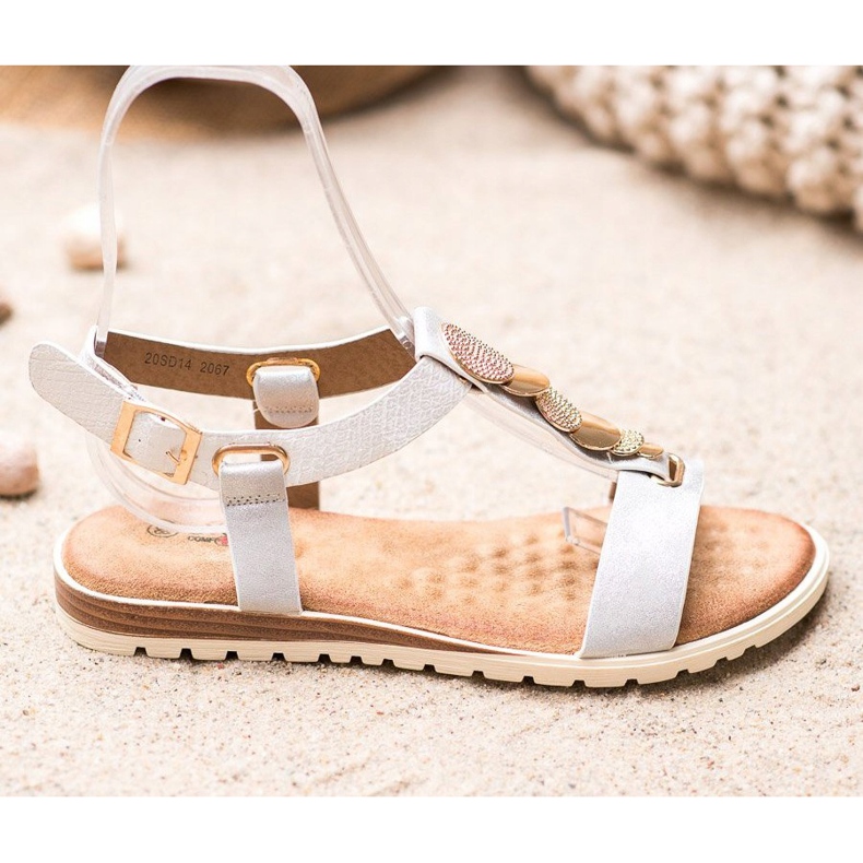 Evento Sandali bianchi con ornamenti bianca 2