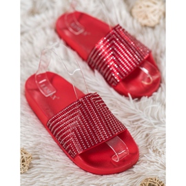 Lemax Pantofole Rosse Con Cubic Zirconia rosso 1