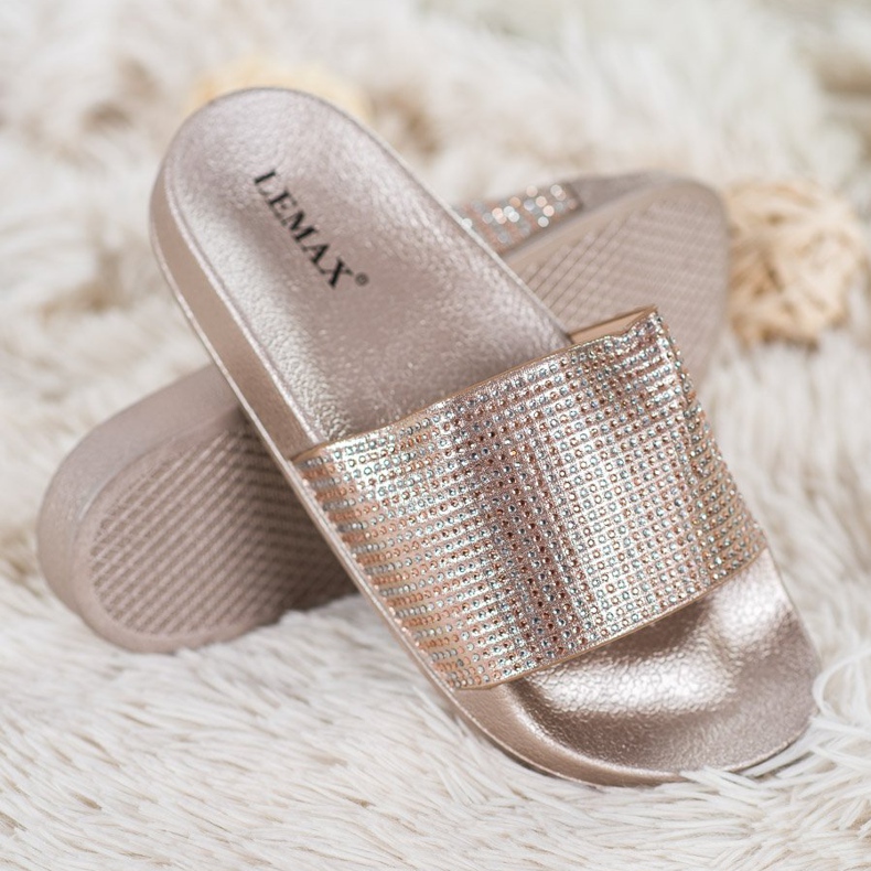 Lemax Pantofole Dorate Con Cubic Zirconia d'oro 1