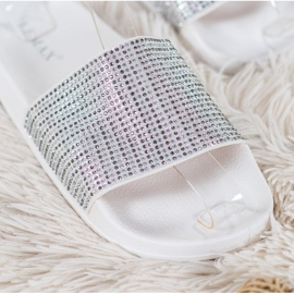 Lemax Pantofole Bianche Con Cubic Zirconia bianco 1