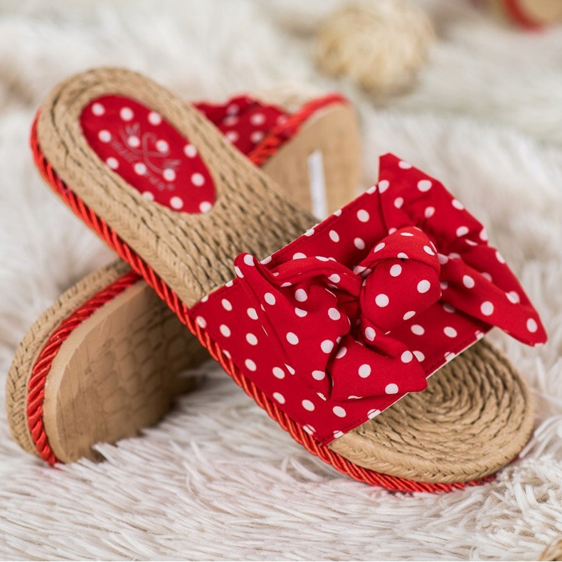 Small Swan Pantofole alla moda con fiocco rosso 2