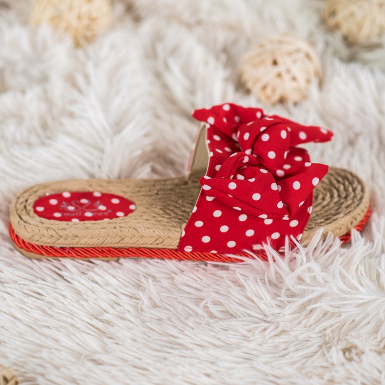 Small Swan Pantofole alla moda con fiocco rosso 1
